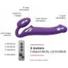 strap on me Gode vibrant STRAP-ON 3 Moteurs M 16 x 3.5 cm Violet